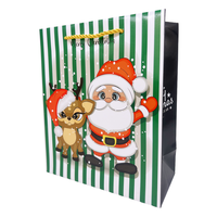 Sacs en papier de Noël personnalisés avec logo imprimé, sacs cadeaux en carton blanc avec poignées pour les achats de Noël et l'emballage de détail