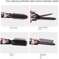 Brosse pour sèche-cheveux 4 en 1 Peigne électrique à air chaud Multifonction Fer à friser Fer à friser Sèche-cheveux à ions négatifs