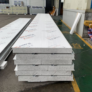 Panneau sandwich en ciment EPS de 100 mm, isolé, en mousse ondulée, personnalisé, <span class=keywords><strong>prix</strong></span> d'usine, avec un design moderne et métallique <span class=keywords><strong>pour</strong></span> le toit - Product Image 1