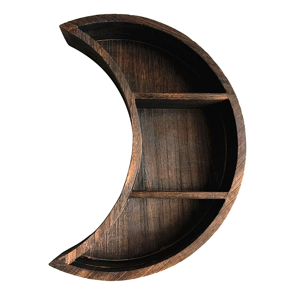 Деревенский настенный плавающей шкаф деревянный Луна полка для стен