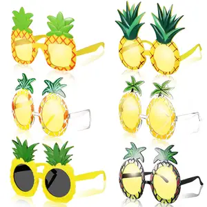 Ananas limone frutta occhiali da festa estate fenicottero carnevale hawaiano occhiali da sole sciocchi decorazione forniture occhiali - Product Image 1