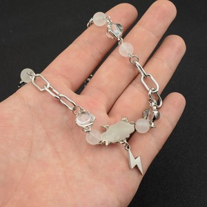 2026 Hot Selling Simple Light Luxury Cloud Lightning Pendant Necklace Silver Plated Unisex's Necklaces Fashion Jewelry Wholesale - Product Image 2