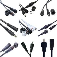 Connecteur d'alimentation CC étanche, câble à 2 broches, raccordement circulaire à vis, prise mâle-femelle en ligne, étanchéité IP67 pour LED extérieures