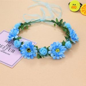 Couronne de fleurs de mariage, serre-tête pour enfants, éclairage <span class=keywords><strong>LED</strong></span>, couronne de fleurs de rose blanche décorative, couronne de mariée, <span class=keywords><strong>bandeau</strong></span> halo - Product Image 2