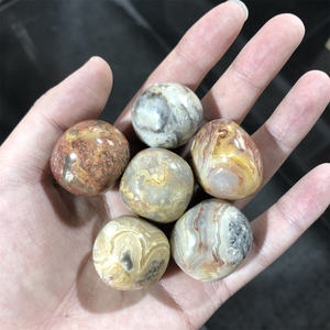 L'agata pazza intorno a 3 Cm di cristallo di alta qualità cade in pietra di caduta di agata pazza per la decorazione - Product Image 4