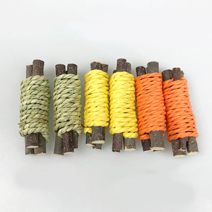 Coniglio masticare giocattolo organico naturale mela legno erba <span class=keywords><strong>Pet</strong></span> coniglietto coniglio giocattoli per cincillà cavie criceto utensili accessori - Product Image 2