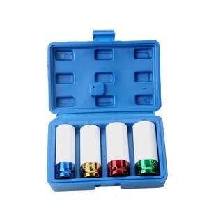 Tire Protection Socket Set 4 Pieces Metric 45 Steel Electrophoresis Boxed Auto Repair Tools - Product Image 4