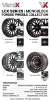 Jantes en alliage d'aluminium forgé sur mesure VeroX Monoblock, finition argentée usinée, design concave, 18-24 pouces, 5x112, 5x114.3, 5x120 pour Mercedes