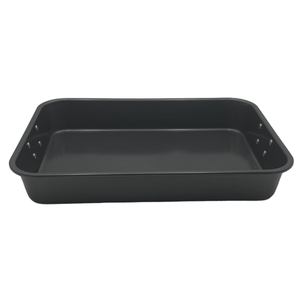 ถาดย่างเหล็กกล้าคาร์บอนคุณภาพสูง ขนาด 15 x 10 นิ้ว รูปทรงสี่เหลี่ยมผืนผ้า พร้อมหูจับแบบพับได้ สำหรับเครื่องครัวในบ้าน - Product Image 1