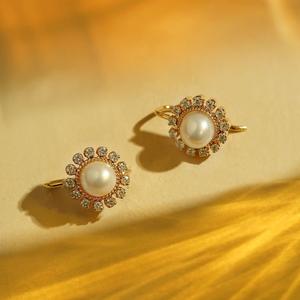 Premium Gold Plated Round Brilliant Diamond Stud <b>Earrings</b> in 925 Sterling Silver Classic <b>Fine</b> Jewelry for Daily Wear Anniversary - Product Image 4
