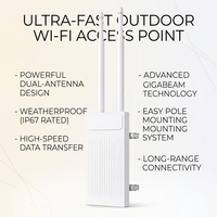 Estación Base para Exteriores Omnidireccional para Todo Clima CF-EW61 300Mbps 2.4GHz MIMO Antena Dual POE Impermeable AP WiFi de Largo Alcance