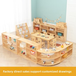 Scaffali <span class=keywords><strong>Montessori</strong></span> organizer e ripiano in <span class=keywords><strong>legno</strong></span> di stoccaggio <span class=keywords><strong>Montessori</strong></span> per la stanza dei bambini quattro strati di Multi-piastra - Product Image 4