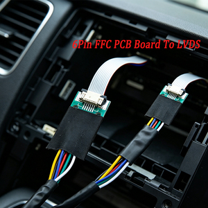 كابل تحويل FFC LVDS مقاوم للحرارة بـ 6 دبابيس لتوصيل شاشات الترفيه وشاشات التحكم المركزية في السيارات - Product Image 1
