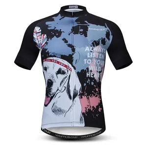 Kemaloce-Camiseta de ciclismo de montaña para hombre, ropa fluorescente para carreras