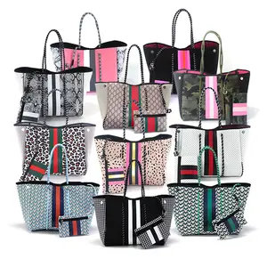 Неопреновая пляжная сумка для женщин, дизайнерская модная сумка на заказ, перфорированные большие сумки, горячие продажи, 2022 г.