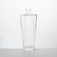 Grand contenant vide pour alcool, 1 l, 1000ml, pour alcool, pour boissons alcoolisées, Super plat, bouteille en verre, personnalisable