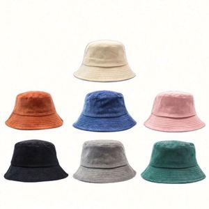 Sombreros de Pescador de Pana de Color Sólido al por Mayor, Estilo Vintage Unisex para Pesca y Esquí - Product Image 1
