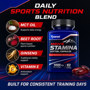 ซอฟท์เจลเสริมสร้างความทนทานสำหรับผู้ชาย 60 แคปซูล น้ำมัน MCT สารสกัดจากหัวบีทรูท โสม วิตามินอี เสริมสร้างความทนทานทางร่างกาย พลังงานประจำวัน สำหรับนักกีฬา OEM - Product Image 2
