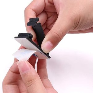 XZH-40 3M Rectangular Auto-adesivo Cable Management Clips Cord Organizer Fiação Fixação Assento Preto/Branco Fivela clipes de cabo - Product Image 4