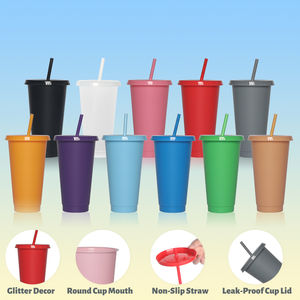 แก้วน้ำแข็งเปลี่ยนสีสำหรับกาแฟเย็น แก้วพลาสติกแบบใช้ซ้ำได้ ขายส่ง - Product Image 4