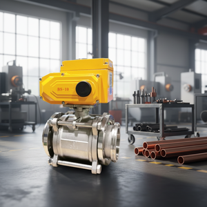 High Vacuum Pipeline Control SS304 Stainless Steel Manual Angle Tri <b>Clamp</b> Motorized Vacuum Ball with Movable Flange - Product Image 1