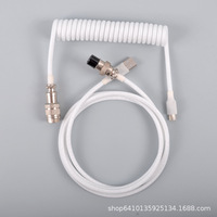 Kabel Keyboard Mekanikal untuk game, kabel pegas Data colokan aviasi kondisi baru dapat dilepas, kabel