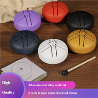 3 Inch 6-Tone Mini Ethereal Drums Educational Children's Titanium Alloy Percussion Musical Instrument