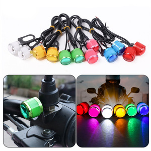 Vente directe usine : Phare LED œil d'aigle pour <span class=keywords><strong>moto</strong></span> à 2 lentilles, phare modifié, rétroviseur décoratif, lumière stroboscopique - Product Image 2