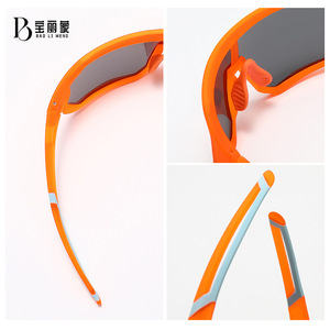 Lunettes de cyclisme polarisées transfrontalières, lunettes de sport coupe-vent pour hommes et femmes, lunettes de soleil bicolores, tendance pour l'extérieur - Product Image 4