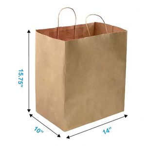 Kraft Paper <b>Bags</b> with Twisted Handles for Take-Out Wedding Party Colored Economy Gift <b>Bags</b> Supermarket Grocery Paper <b>Bag</b> - Product Image 2
