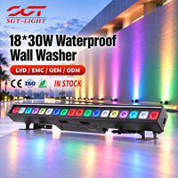 Projecteur mural SGT 30W*18Pcs étanche RGBW 450W haute puissance DMX RDM Beam Strip pour scène, éclairage de théâtre et DJ Club