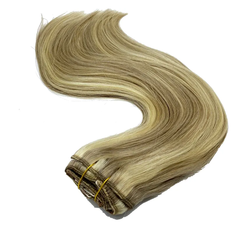 Vendita calda di buona qualità clip in estensioni dei capelli ricci ondulati umani
