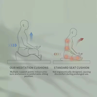 Coussin de méditation ergonomique en mousse à mémoire de forme, coussin de soulagement du coccyx pour le yoga, la lecture et les sièges à domicile
