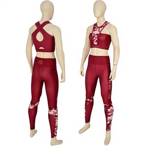 Ensemble de yoga léger et élégant pour femme, uniforme d'entraînement à compression unie, leggings de yoga taille haute élastique torsadée, extensibles dans les quatre sens - Product Image 1