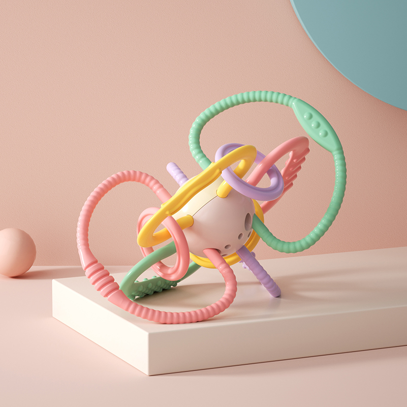 Детские Прорезыватели для зубов без бисфенола А, детский силиконовый прорезыватель, игрушечный мяч