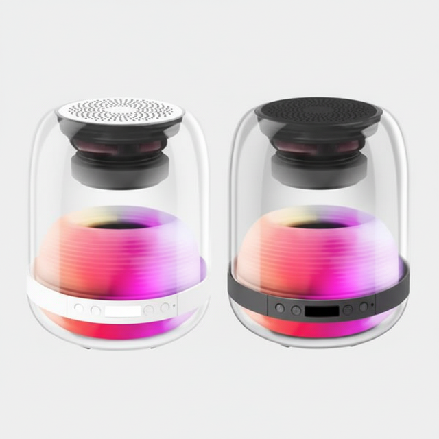 Smart Home Bluetooth Speaker With Alarm Clock Digital Display For Bedroom Portable Audio Wireless Music Player