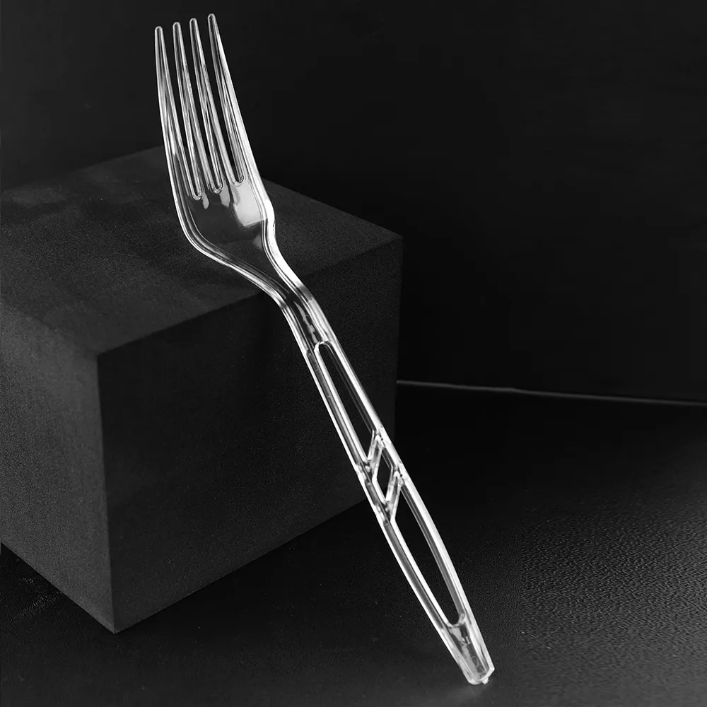 Vendita calda ristorante estrarre posate usa e getta forchetta di plastica cucchiaio coltelli set personalizzato con tovagliolo