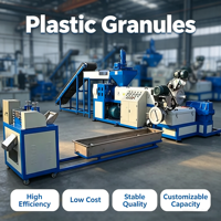 Granulateur de plastique à vis simple écoénergétique 500 kg/h, double étage, pour films PP/PE