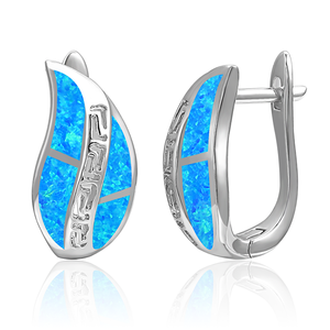 أقراط عقيق اصطناعية من الفضة الإسترلينية بتصميم بسيط مبيع بالجملة - Product Image 2