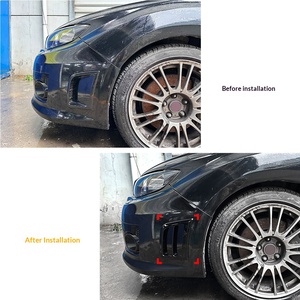 Autocollant adhésif en fibre de carbone pour sortie d'air latérale du pare-chocs avant, pour Subaru WRX STI 2008-2014, modification extérieure - Product Image 2