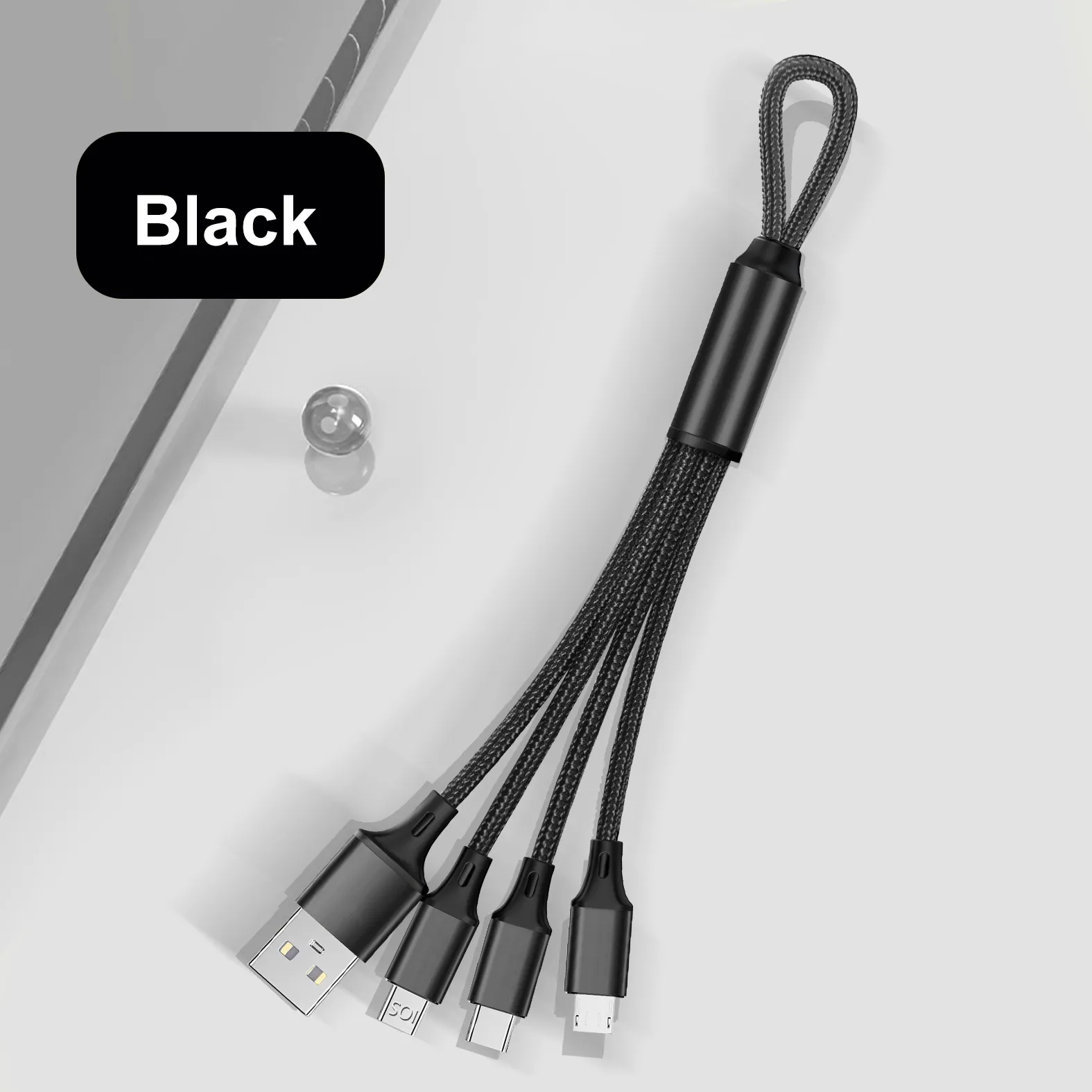 The Source Factory Sells Three-In-One Data Cable For Android Apple Type-C Key Chain Three-In-One Charge Cable At Low Price