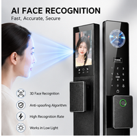 Serrure de porte intelligente Wi-Fi étanche avec reconnaissance faciale et veineuse, anti-regard indiscret, facile à installer, interphone vidéo