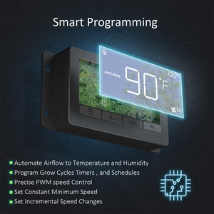 Yên Tĩnh 8 Inch 553 CFM Duct <span class=keywords><strong>Fan</strong></span> Với Nhiệt Độ Độ Ẩm Điều Khiển-EU Cắm Thông Gió Quạt Thông Gió Cho Phát Triển Lều Hydroponics - Product Image 4