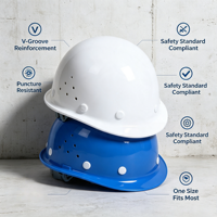 Casco de Seguridad Redondo y Ventilado de ABS, Resistente a Impactos, para Construcción, Minería y Mantenimiento de Carreteras