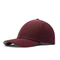 Casquette de baseball pour homme, séchage rapide, en nylon perforé, 5 panneaux, visière plate, patch en caoutchouc, réglable, pour course, cyclisme, pêche