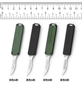 Facas cirúrgicas EDC Utility Com 10pcs Lâminas de barbear substituíveis Folding Bistoury Bisturi Pocket Knife para caça ao ar livre - Product Image 6