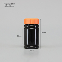 Meilleures ventes du marché : flacon en plastique pour comprimés, pilules et capsules de 100 ml, 120 ml, 200 ml