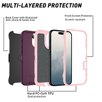 Étui robuste Defender avec béquille et clip de ceinture pour iPhone 17 16 Plus, coque de téléphone portable antichoc avec échantillon gratuit