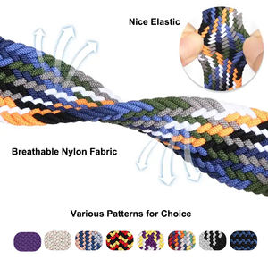 Correa de reloj trenzada tejida colorida ajustable con cierre negro correa de reloj de nailon trenzado para <span class=keywords><strong>Apple</strong></span> <span class=keywords><strong>Watch</strong></span> Series - Product Image 3