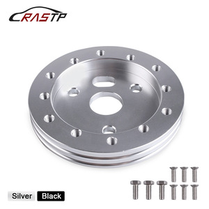 Adaptador de Volante de Aluminio de 0.5 y 1 Pulgada, de 6 a 3 Orificios, para Modificación y Mejora Automotriz, Plateado y Negro - Product Image 4